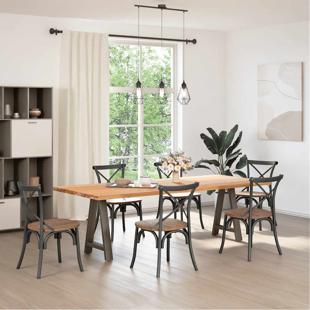 Spisebordben A-formet 2 stk 60 x (72-73) cm stål