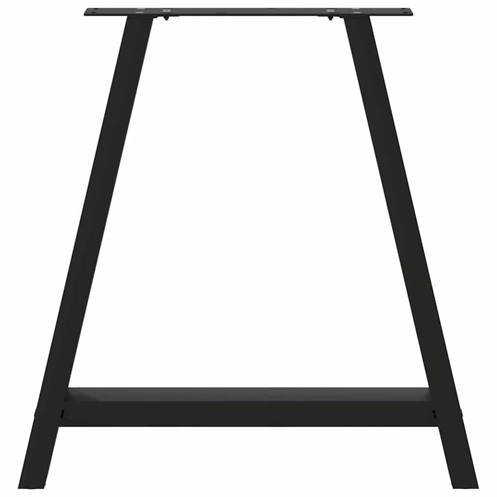 Spisebordben A-formet 2 stk svart 70 x (72-73) cm stål