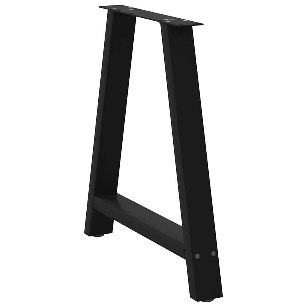 Spisebordben A-formet 2 stk svart 80x(72-73) cm stål