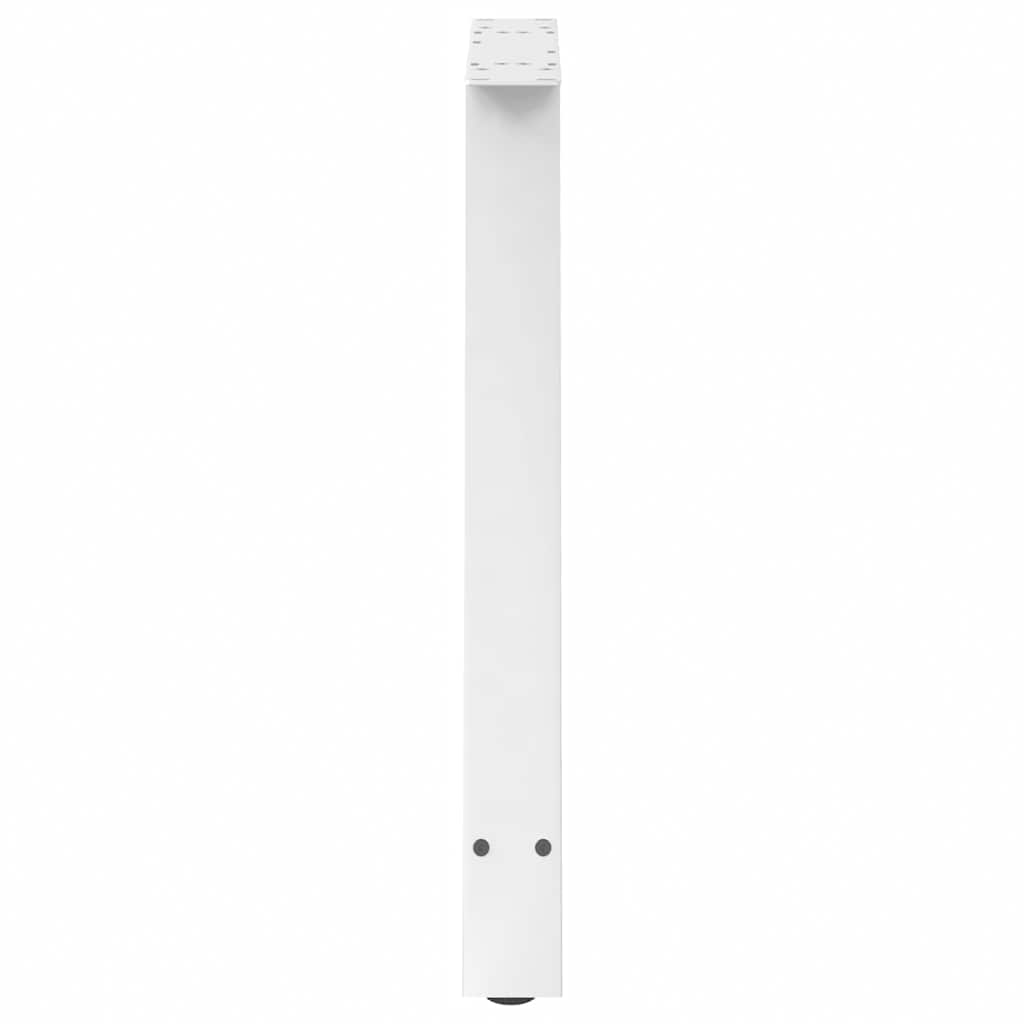 Spisebordben A-formet 2 stk hvit 80x(72-73) cm stål