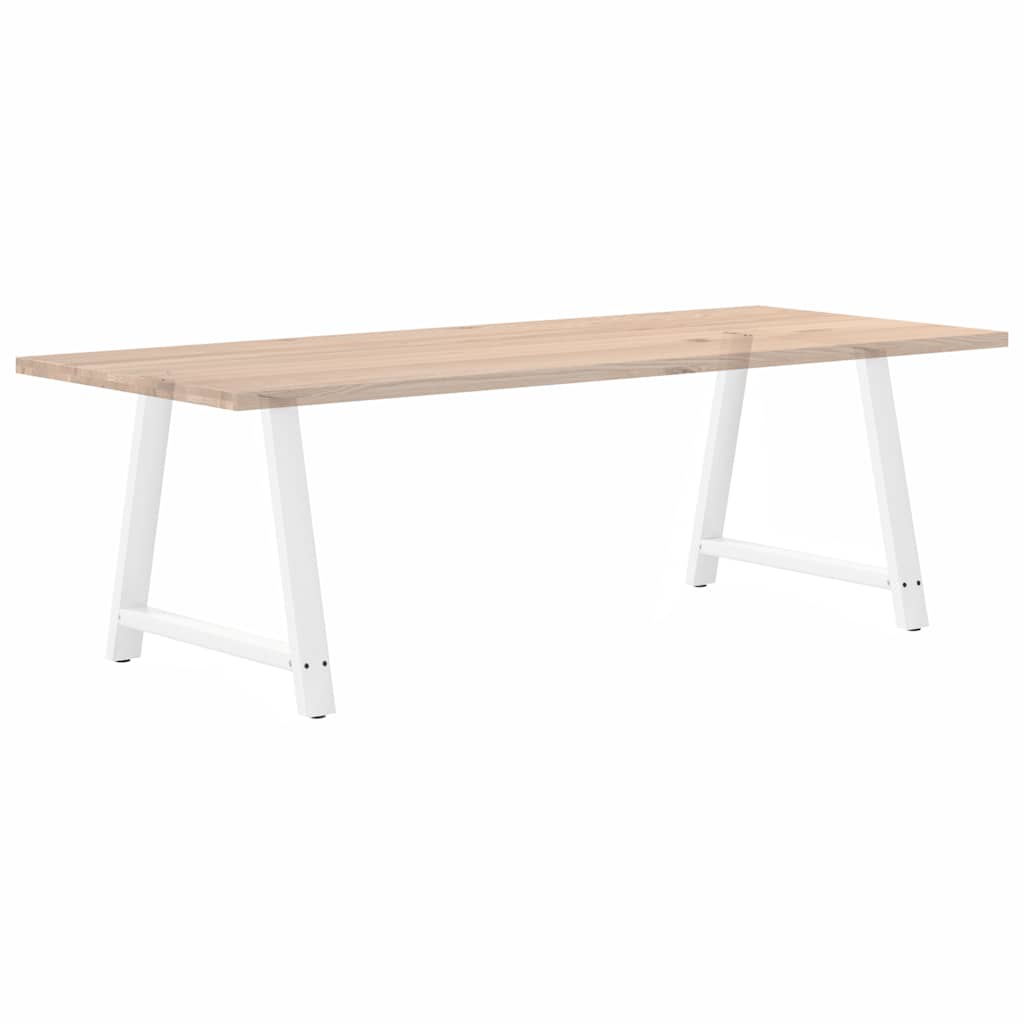 Spisebordben A-formet 2 stk hvit 90 x (72-73) cm stål
