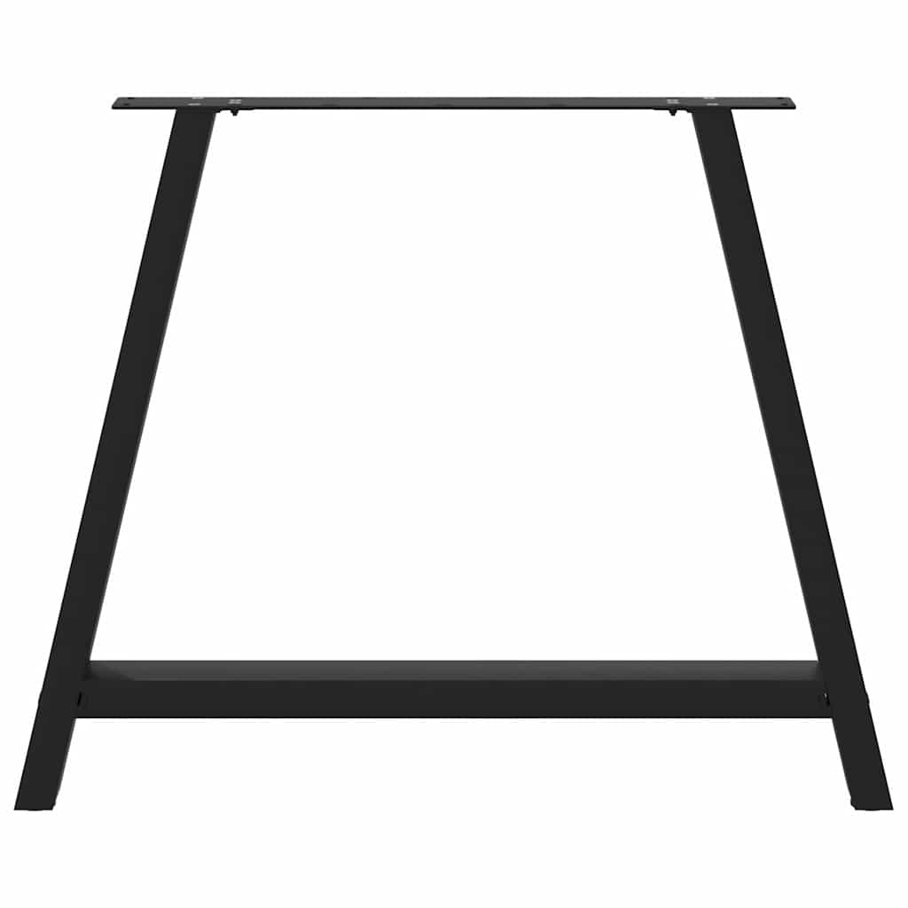 Spisebordben A-formet 2 stk svart 100x(72-73) cm stål