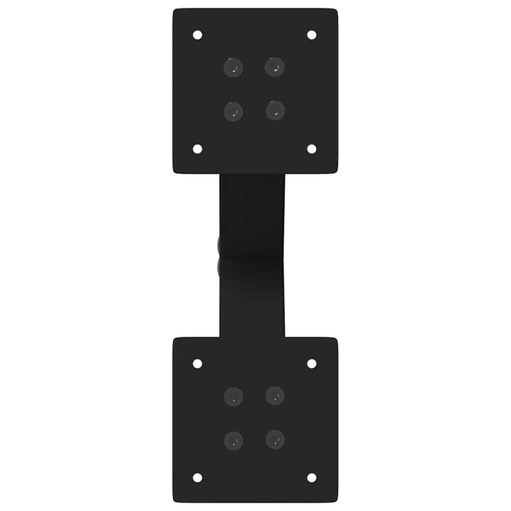 Salongbordben X-formet 2 stk svart 30x(30-31) cm stål