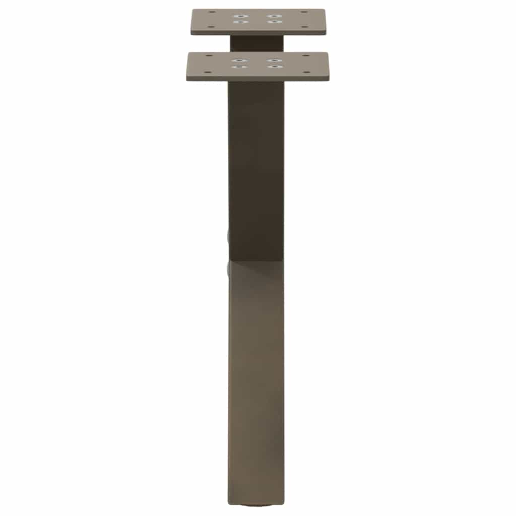 Salongbordben X-formet 2 stk naturstål 37x(30-31) cm stål