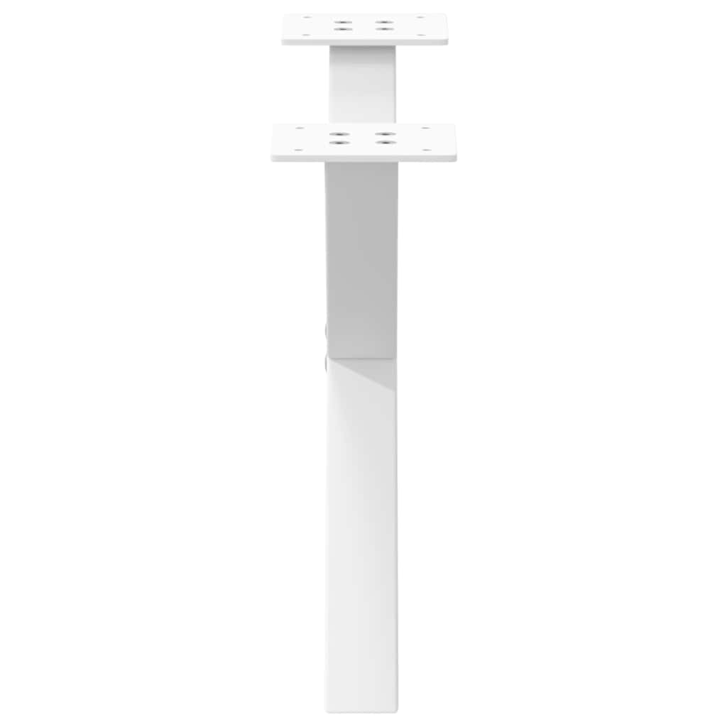 Salongbordben X-formet 2 stk hvit 60 x (30-31) cm stål