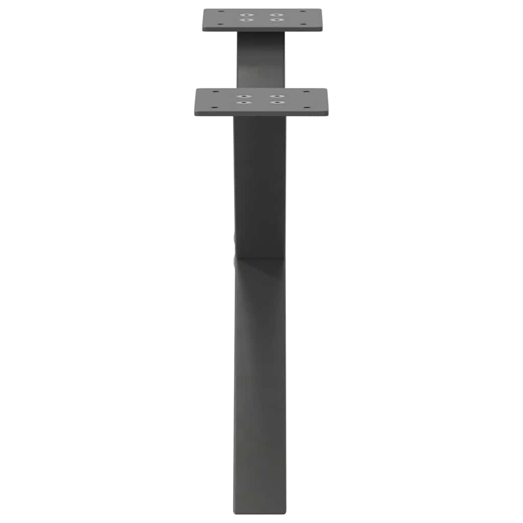 Salongbordben X-formet 2 stk antrasitt 60x(30-31) cm stål