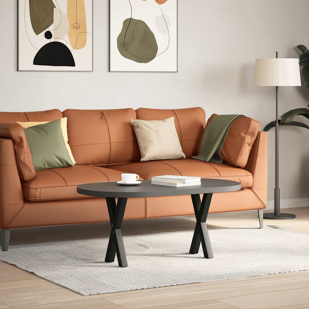 Salongbordben X-formet 2 stk svart 28 x (42-43) cm stål