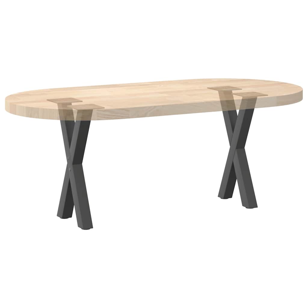 Salongbordben X-formet 2 stk antrasitt 28 x (42-43) cm stål