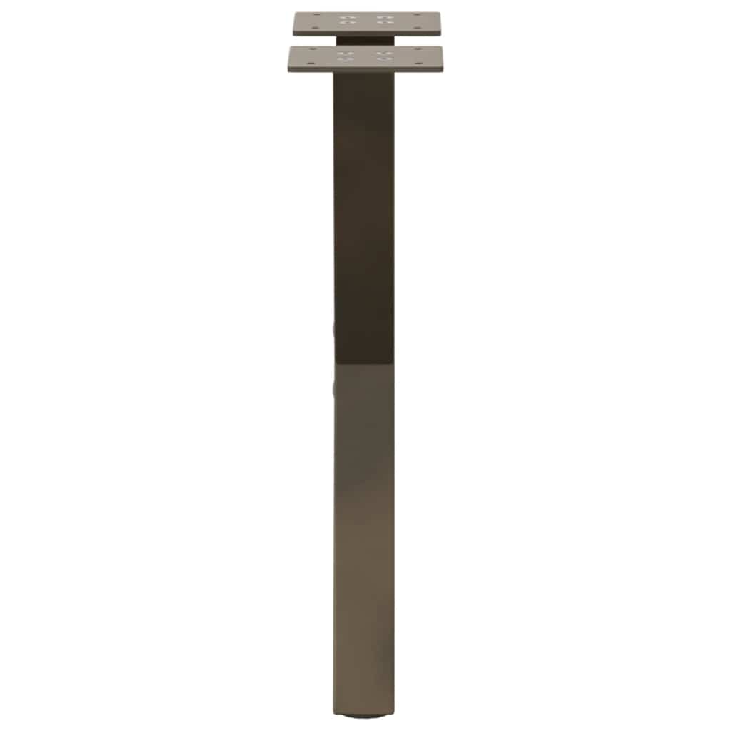 Salongbordben X-formet 2 stk naturstål 38 x (42-43) cm stål