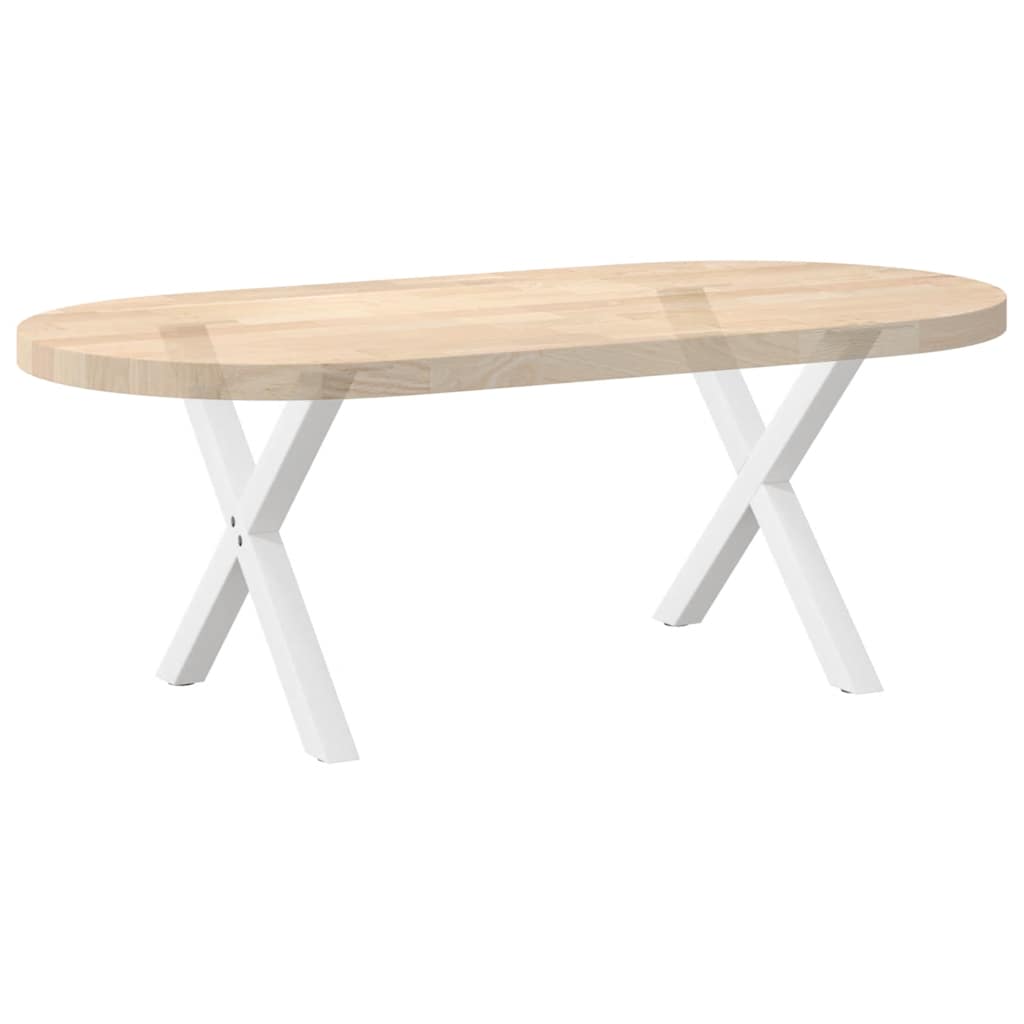 Salongbordben X-formet 2 stk hvit 60 x (42-43) cm stål