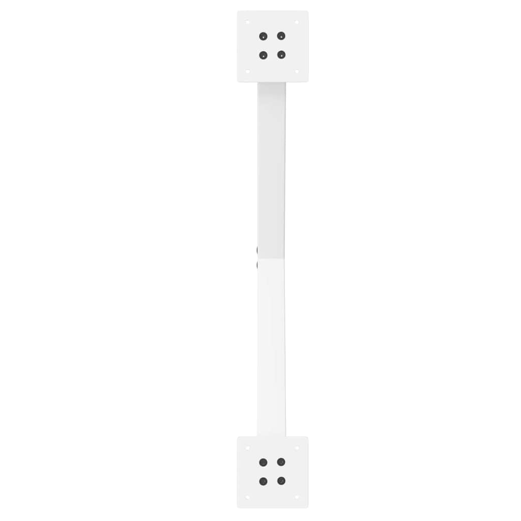 Salongbordben X-formet 2 stk hvit 70 x (42-43) cm stål