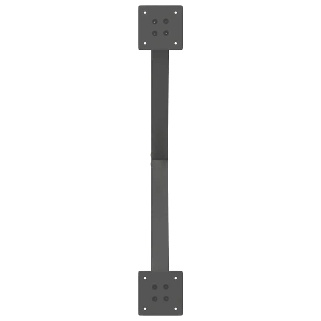 Salongbordben X-formet 2 stk antrasitt 70 x (42-43) cm stål