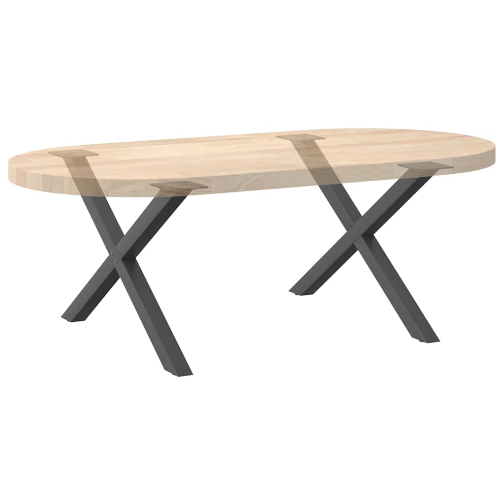 Salongbordben X-formet 2 stk antrasitt 70 x (42-43) cm stål
