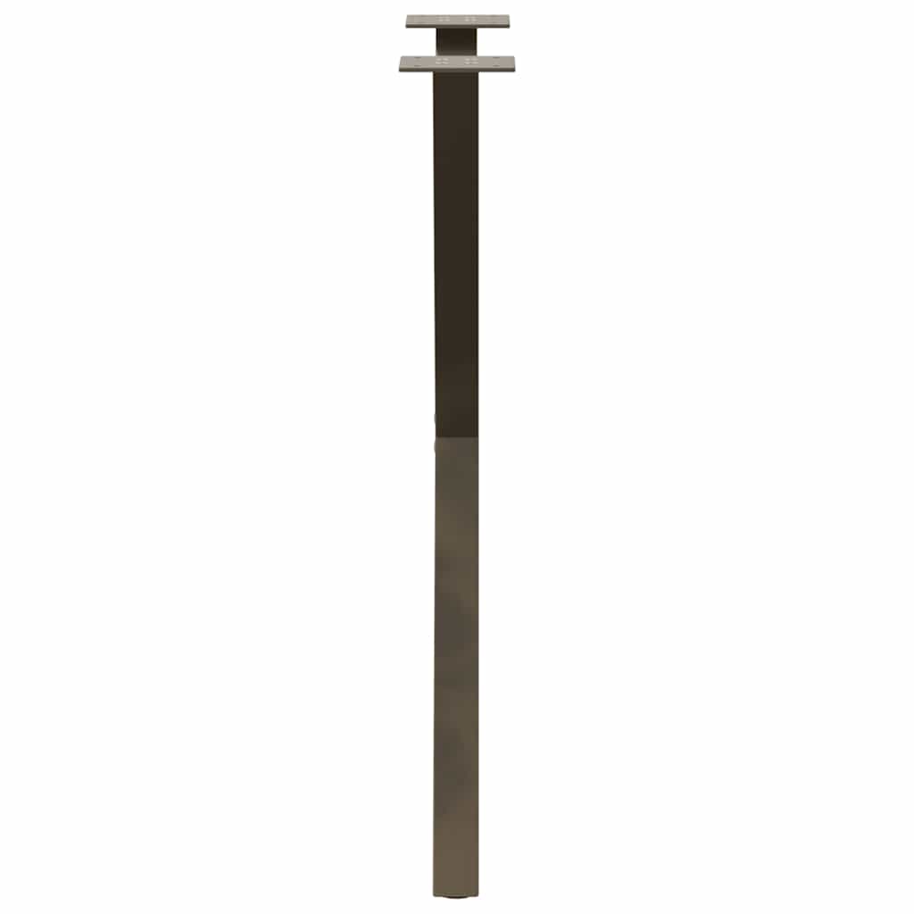 Spisebordben X-formet 2 stk naturstål 50x(72-73) cm stål