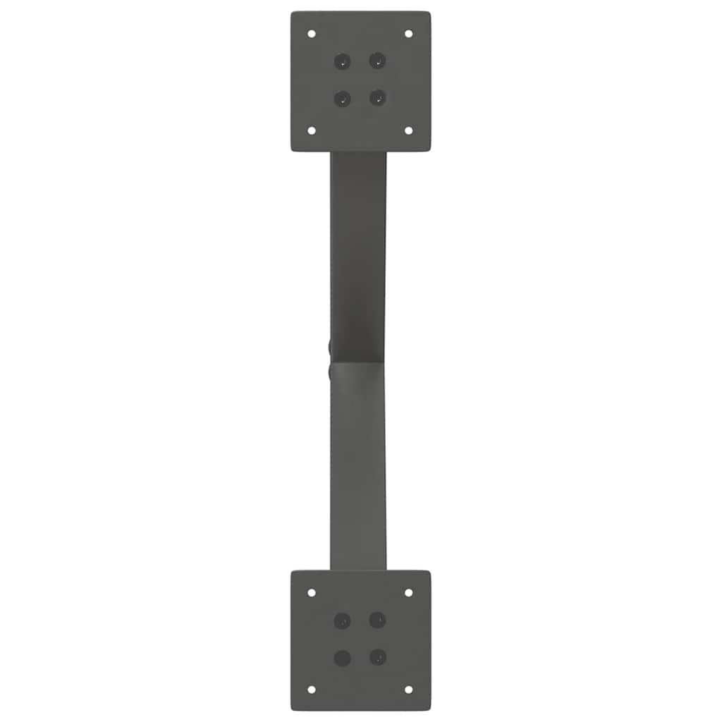 Spisebordben X-formet 2 stk antrasitt 57 x (72-73) cm stål