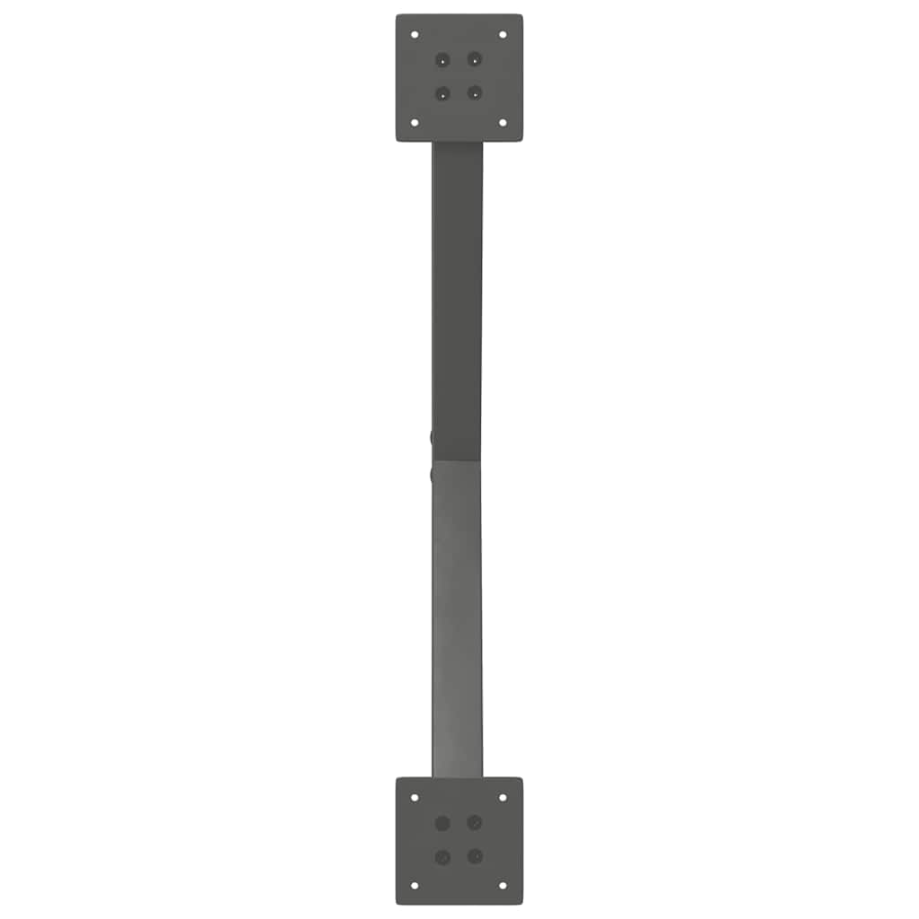 Spisebordben X-formet 2 stk antrasitt 70 x (72-73) cm stål