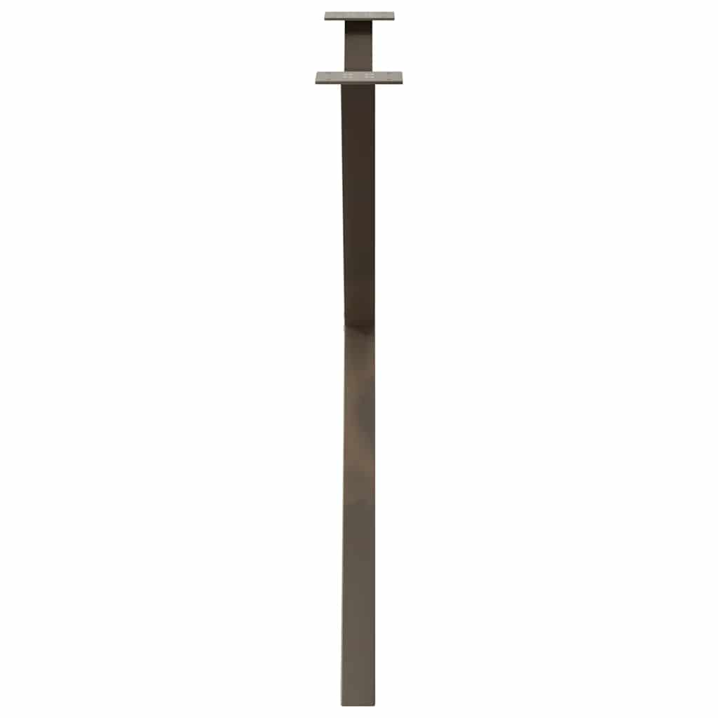 Spisebordben X-formet 2 stk naturstål 90 x (72-73) cm stål