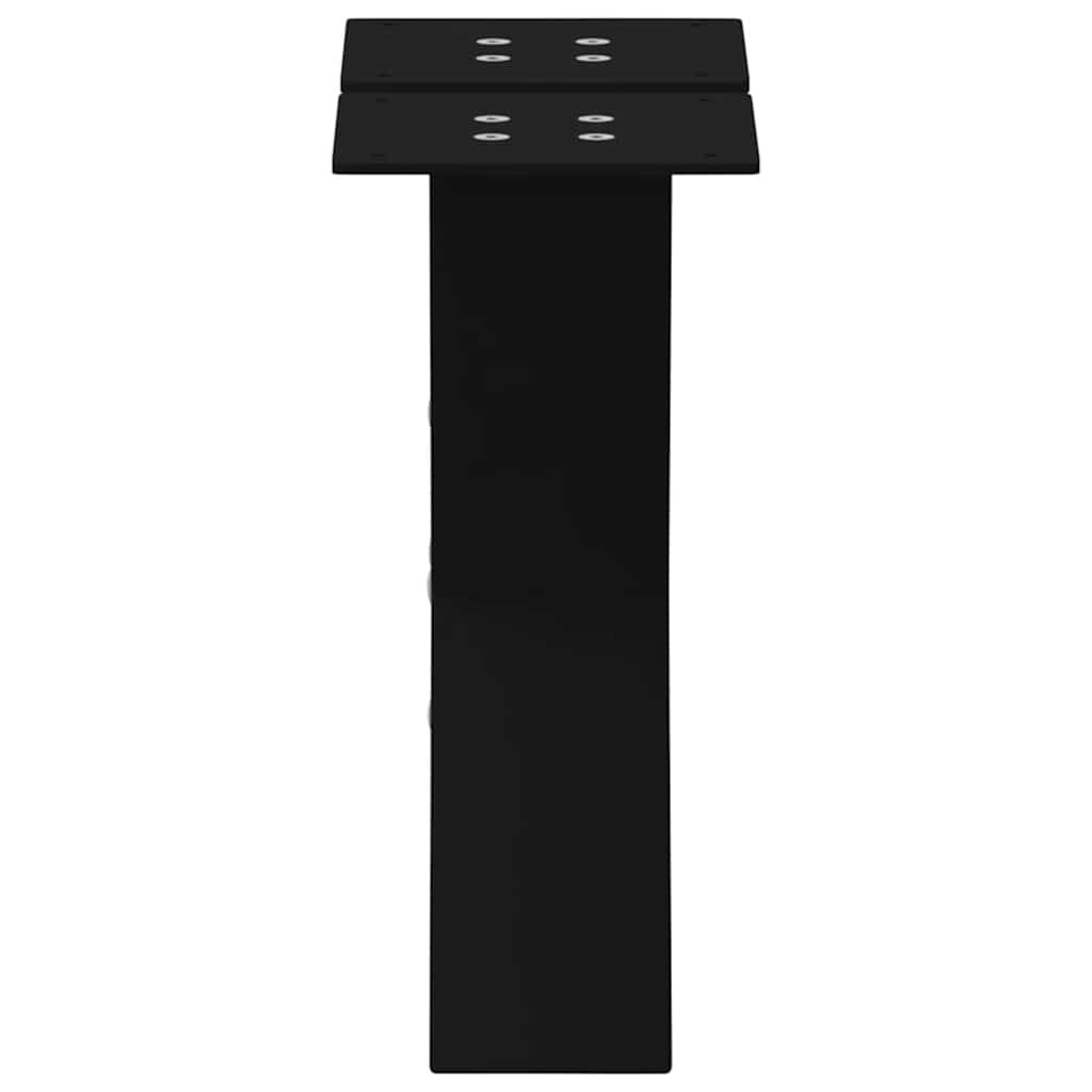 Salongbordben X-formet 2 stk svart 40x(30-31) cm stål