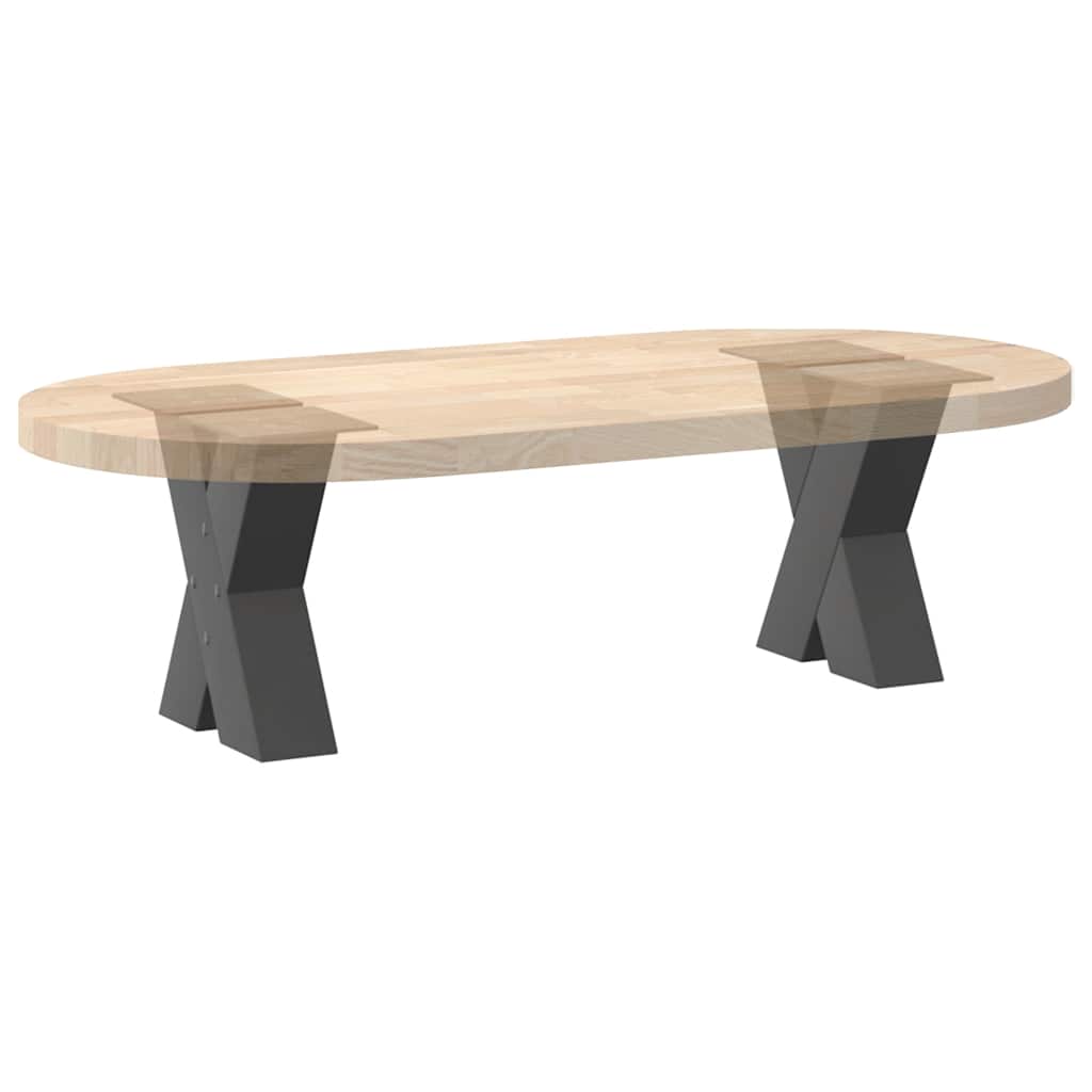 Salongbordben X-formet 2 stk antrasitt 40x(30-31) cm stål