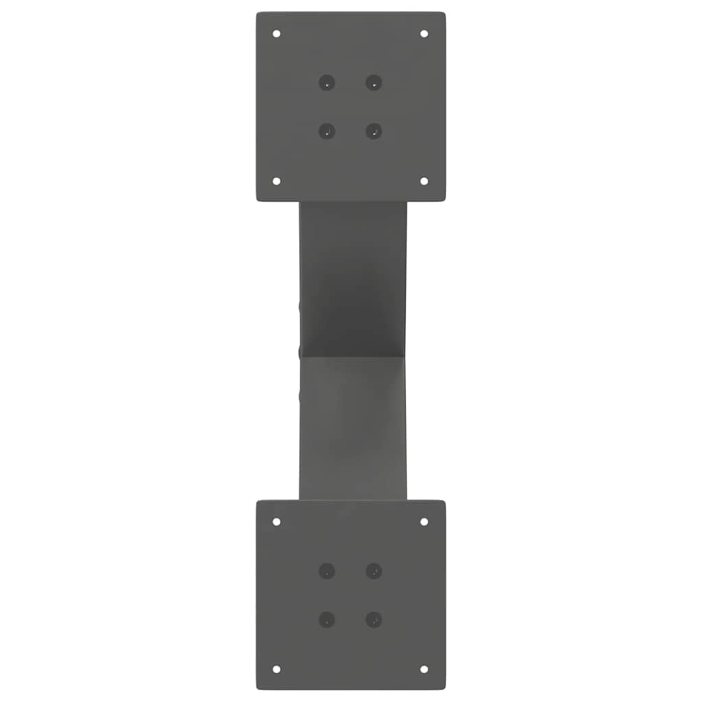 Salongbordben X-formet 2 stk antrasitt 50x(30-31) cm stål