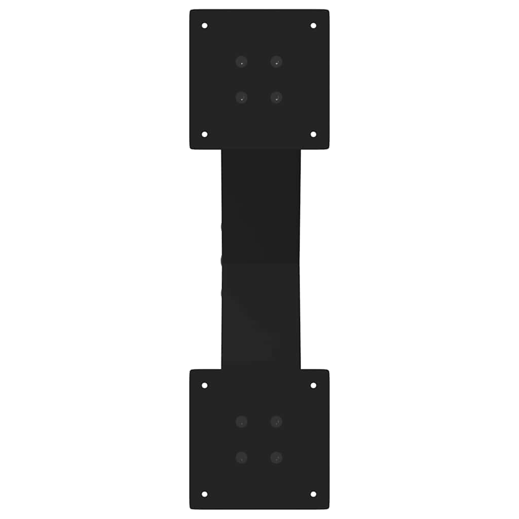 Salongbordben X-formet 2 stk svart 60 x (30-31) cm stål