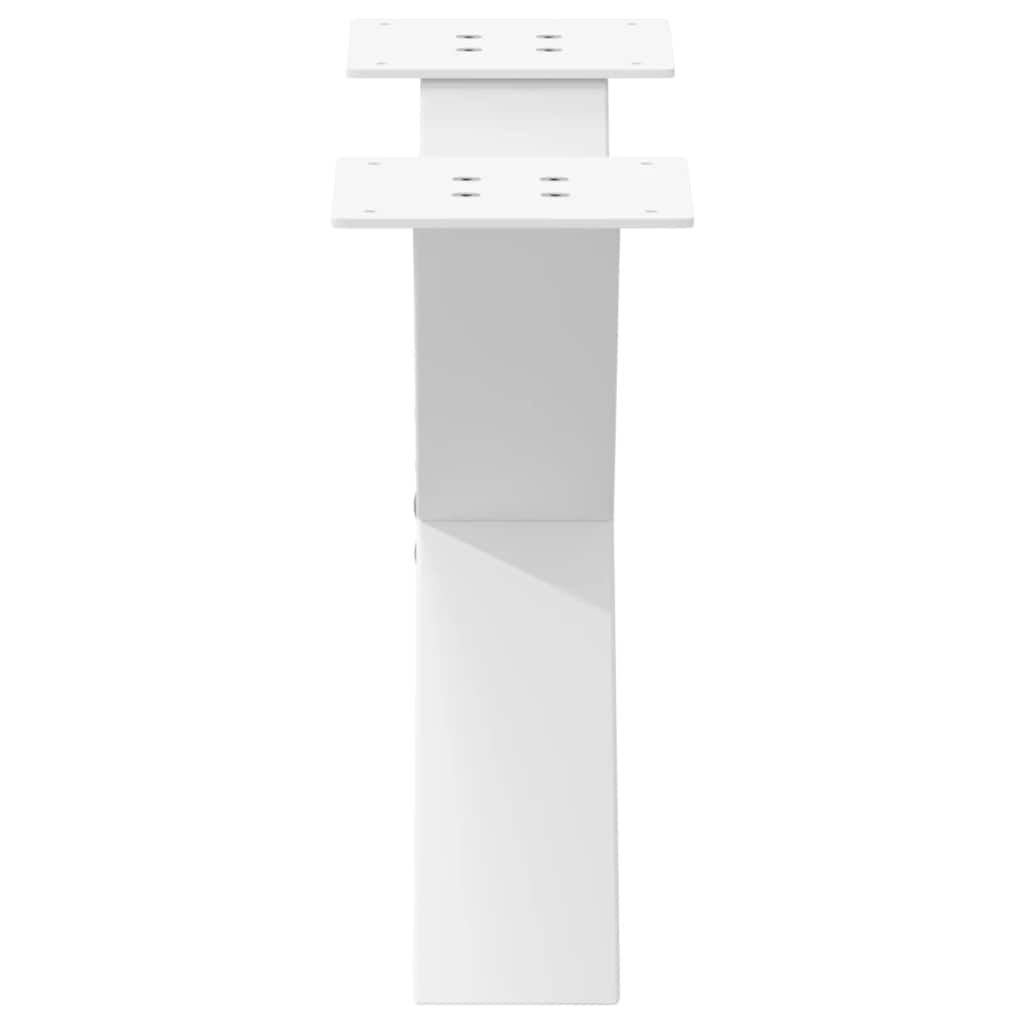 Salongbordben X-formet 2 stk hvit 60 x (30-31) cm stål