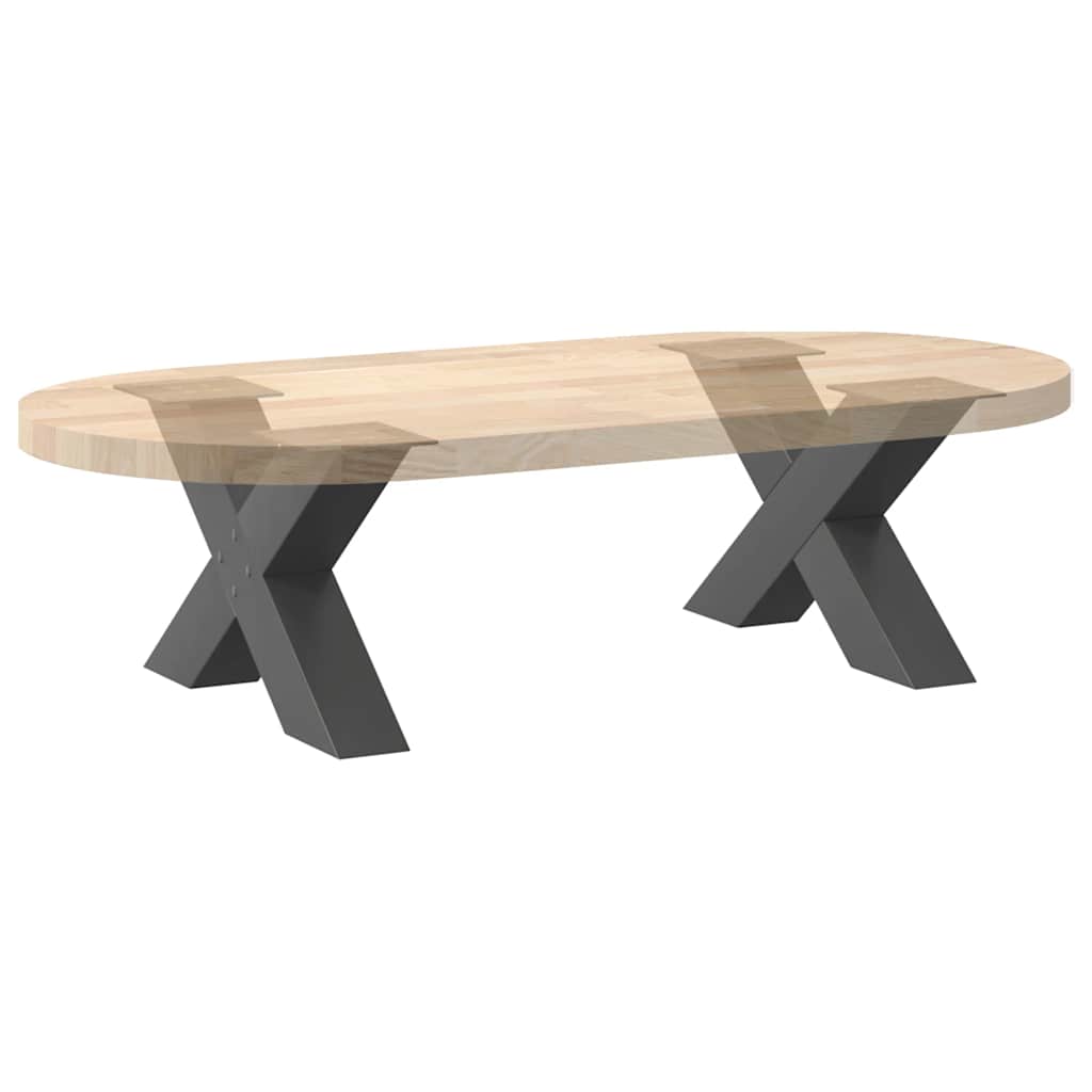 Salongbordben X-formet 2 stk antrasitt 60x(30-31) cm stål