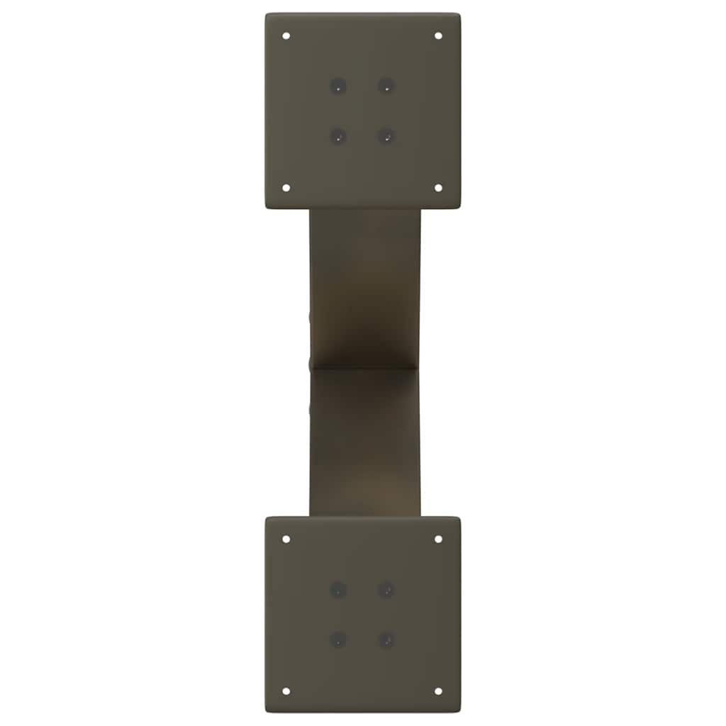 Salongbordben X-formet 2 stk naturstål 60 x (30-31) cm stål
