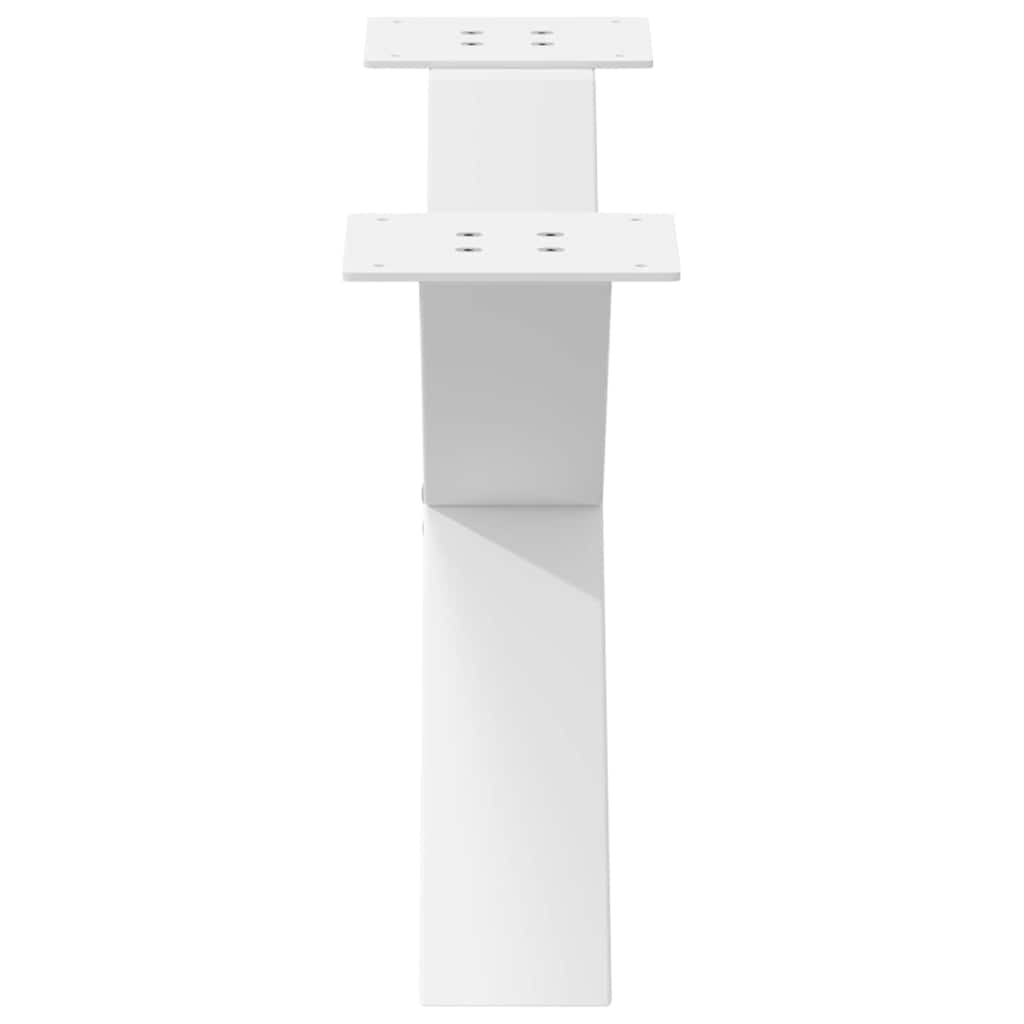 Salongbordben X-formet 2 stk hvit 70 x (30-31) cm stål