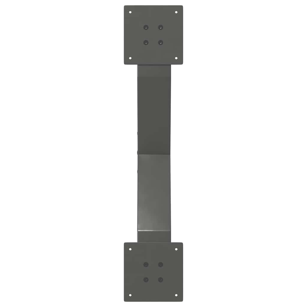 Salongbordben X-formet 2 stk antrasitt 70 x (30-31) cm stål