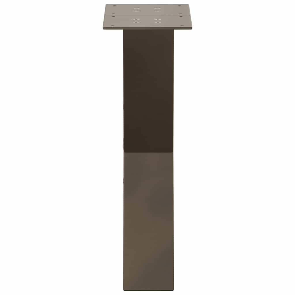 Salongbordben X-formet 2 stk naturstål 28 x (42-43) cm stål