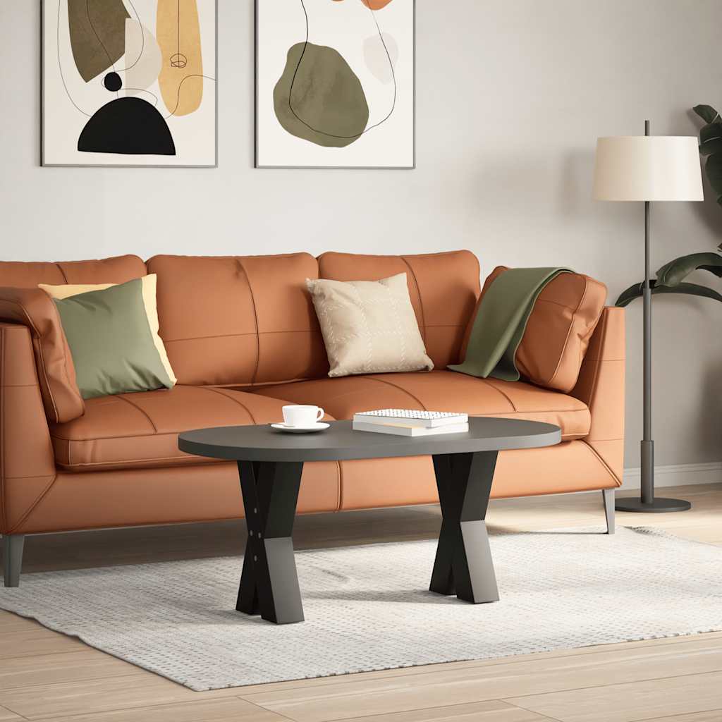 Salongbordben X-formet 2 stk svart 38 x (42-43) cm stål