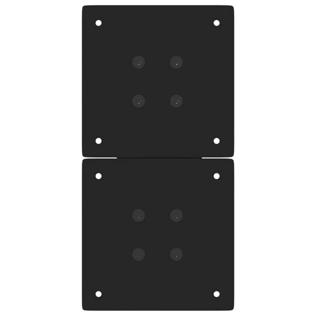 Salongbordben X-formet 2 stk svart 38 x (42-43) cm stål