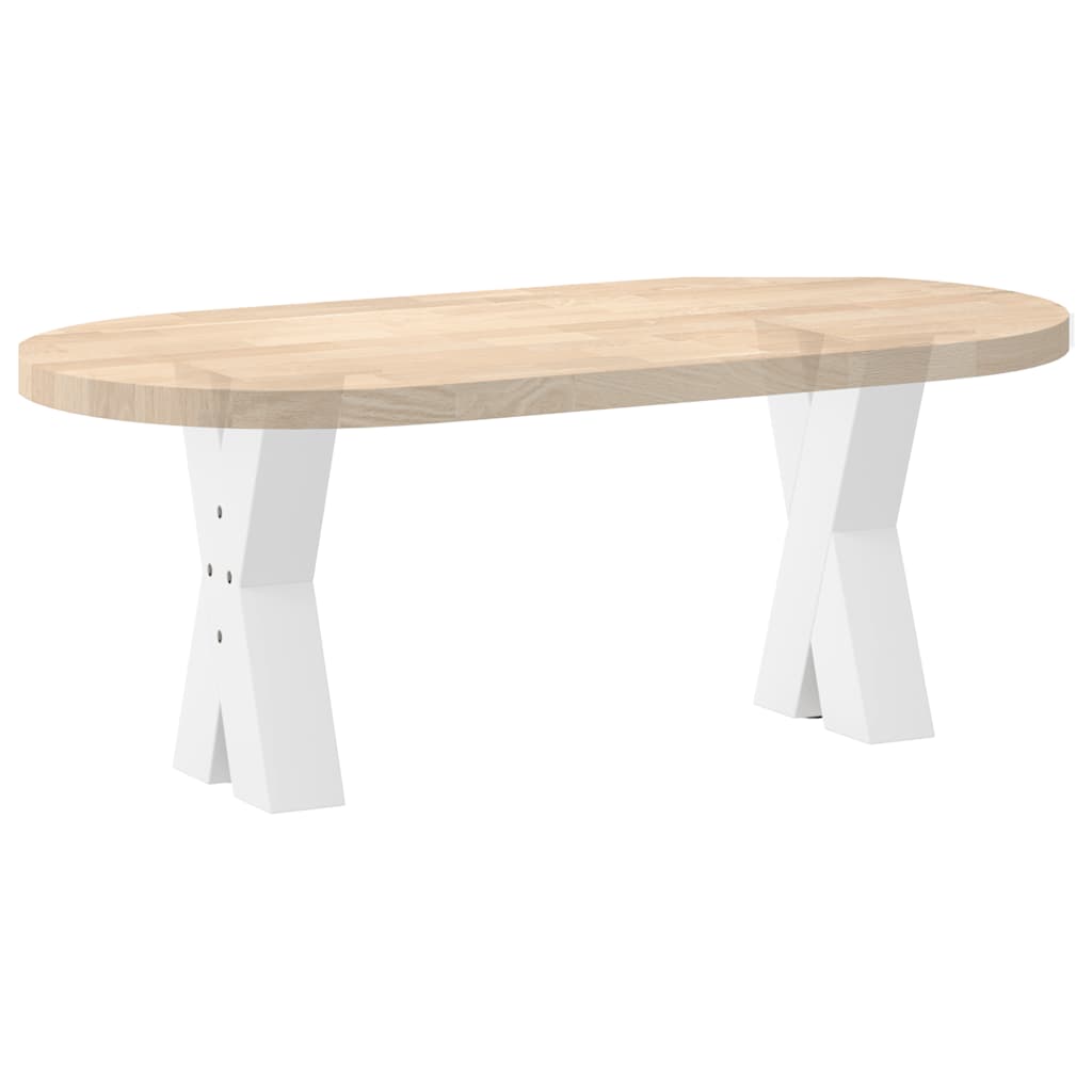 Salongbordben X-formet 2 stk hvit 38 x (42-43) cm stål