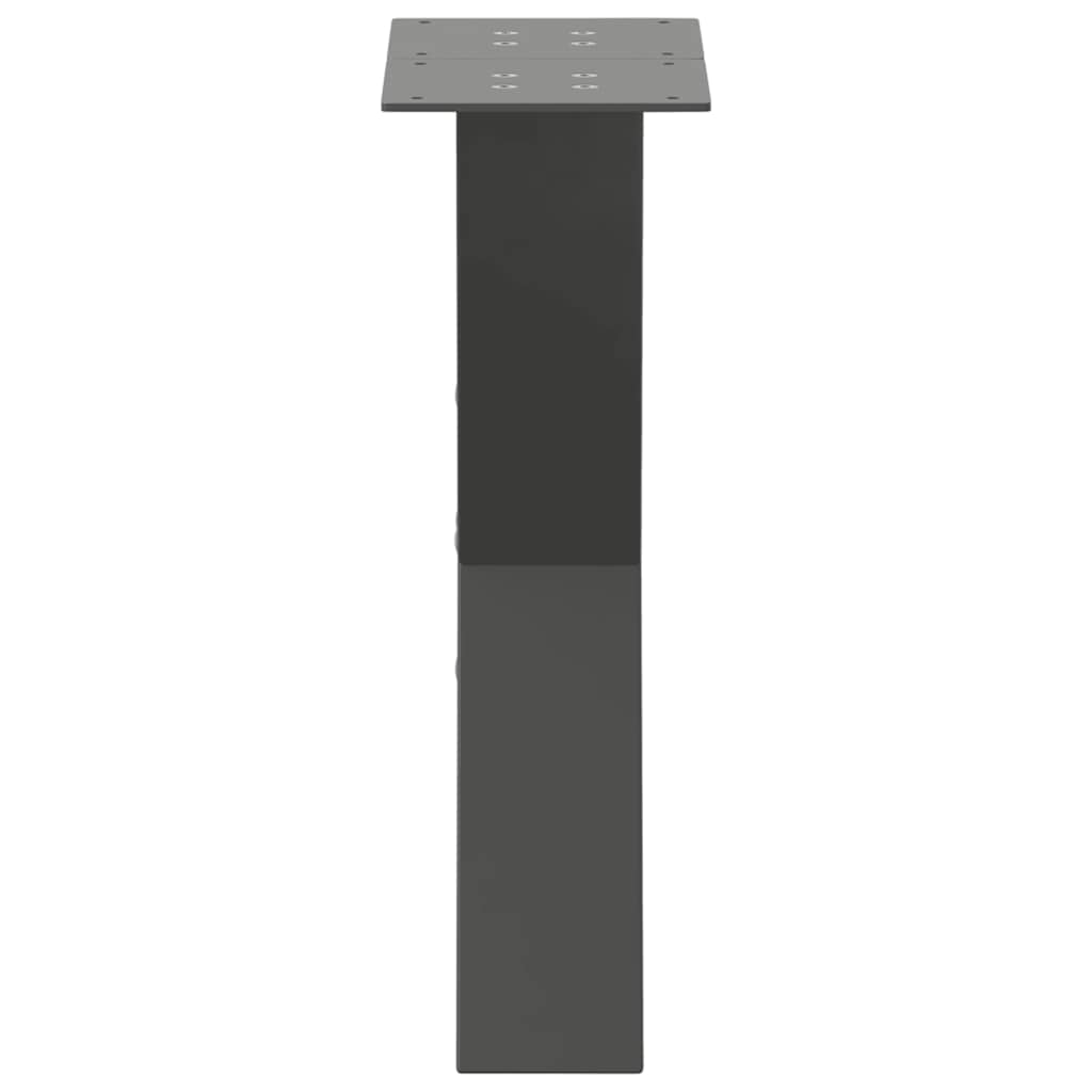 Salongbordben X-formet 2 stk antrasitt 38 x (42-43) cm stål