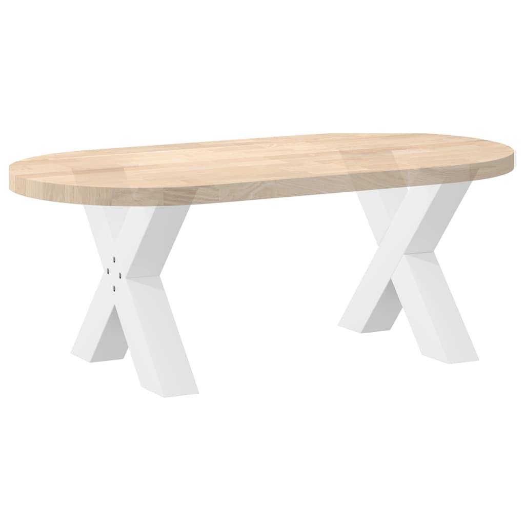 Salongbordben X-formet 2 stk hvit 60 x (42-43) cm stål
