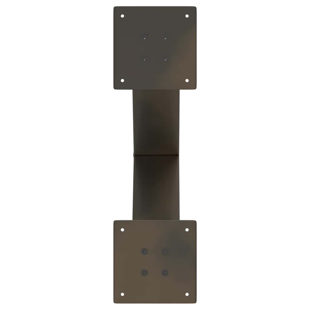 Salongbordben X-formet 2 stk naturstål 60 x (42-43) cm stål