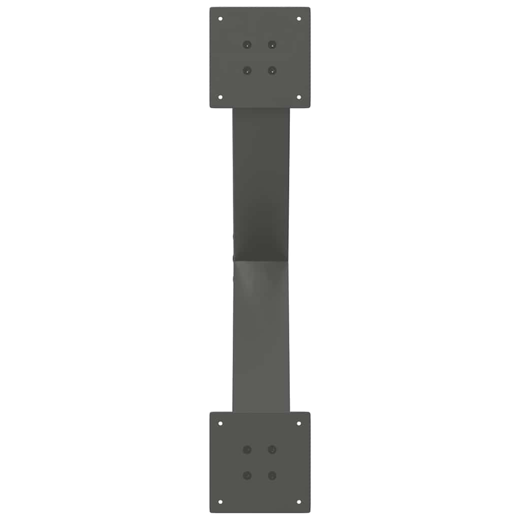 Salongbordben X-formet 2 stk antrasitt 70 x (42-43) cm stål