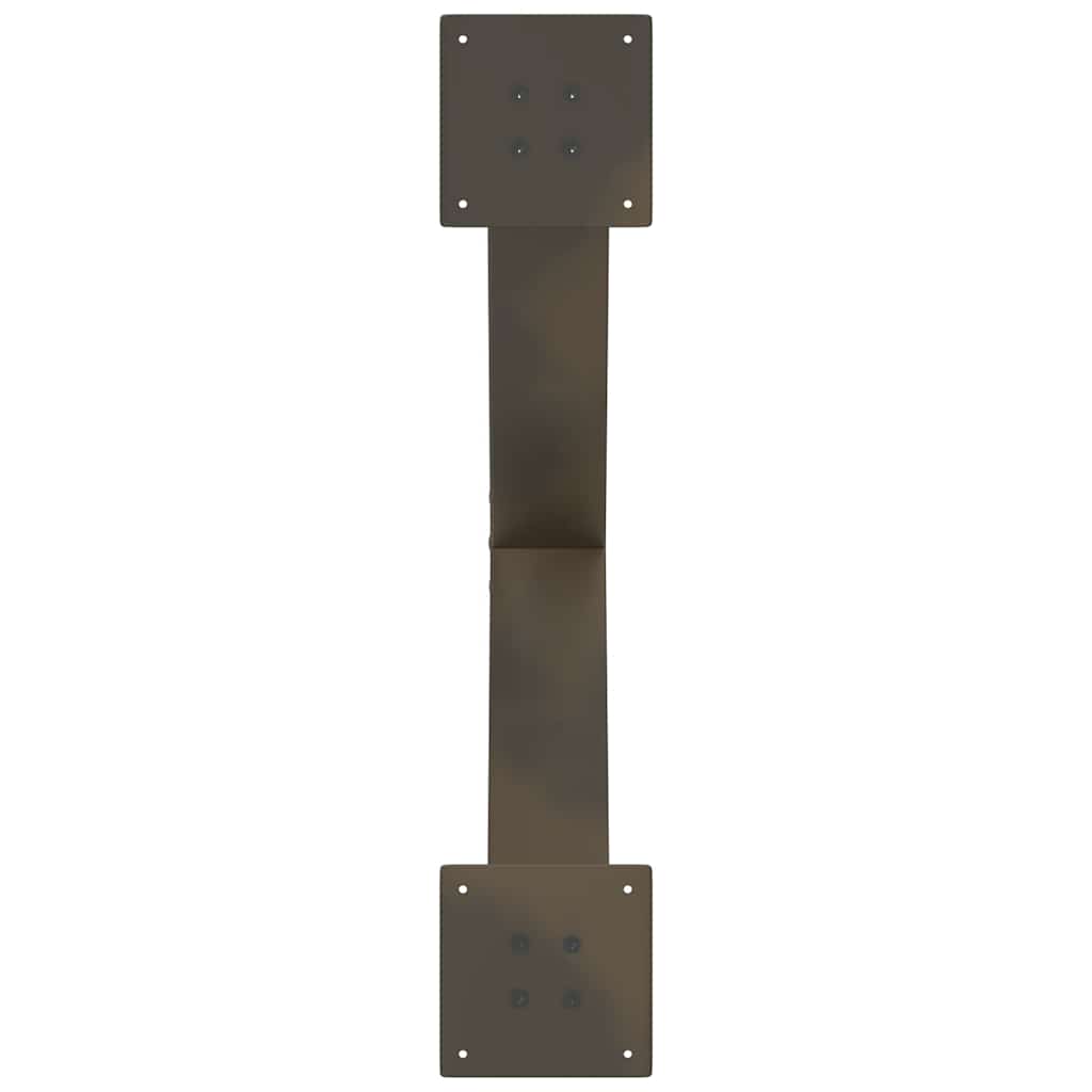 Salongbordben X-formet 2 stk naturstål 70 x (42-43) cm stål