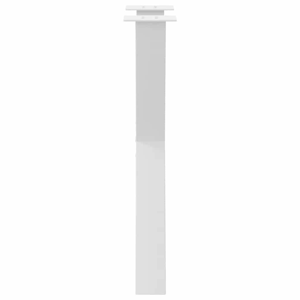 Spisebordben X-formet 2 stk hvit 50x(72-73) cm stål