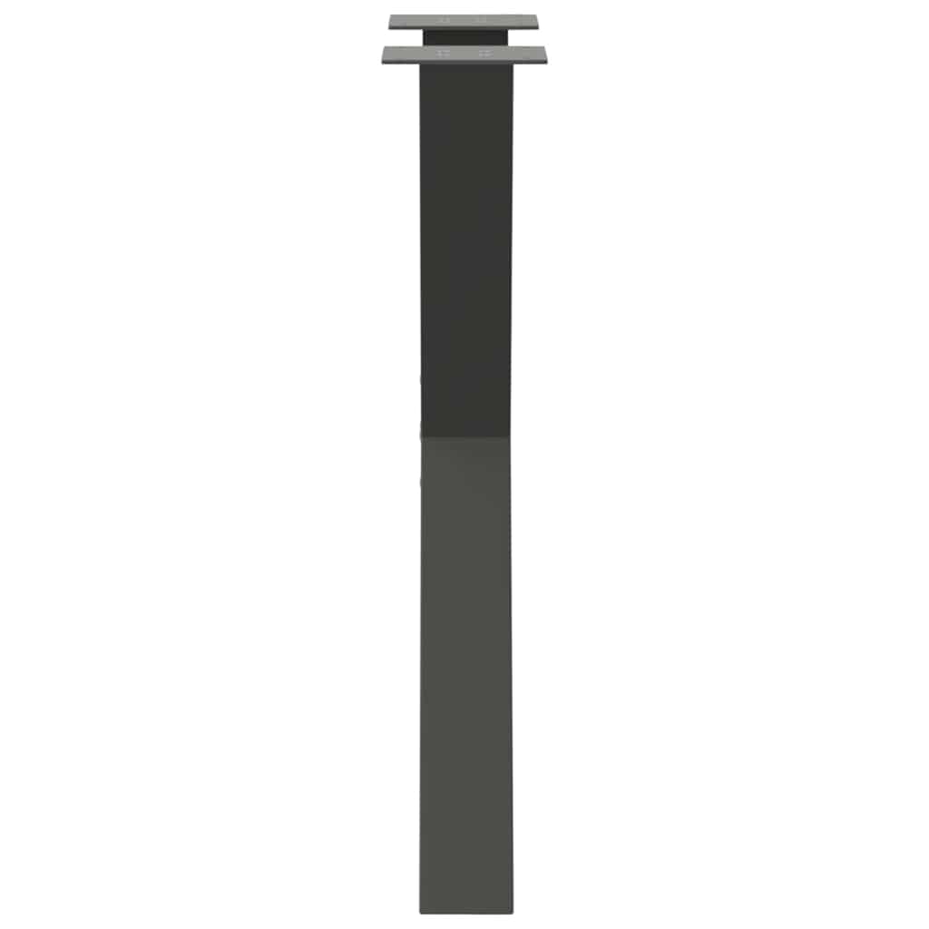Spisebordben X-formet 2 stk antrasitt 50x(72-73) cm stål