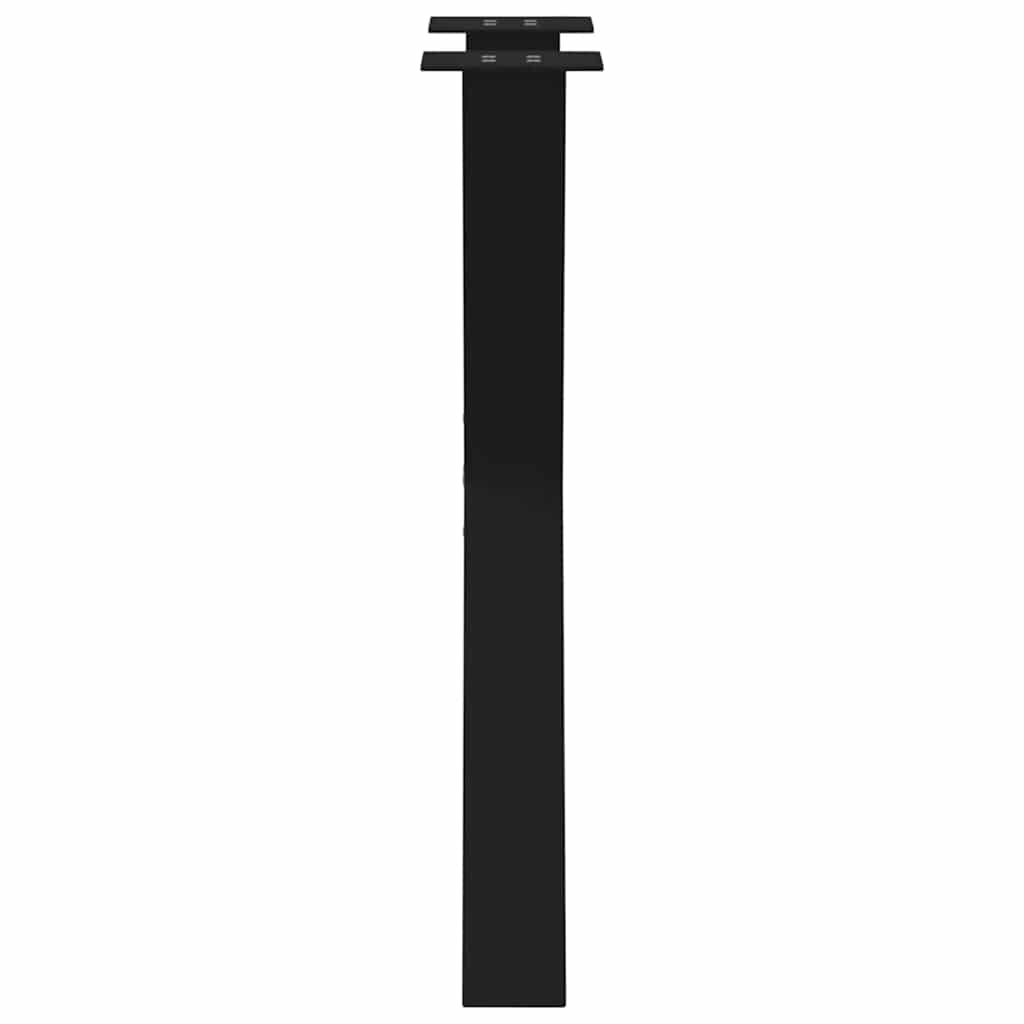 Spisebordben X-formet 2 stk svart 60 x (72-73) cm stål