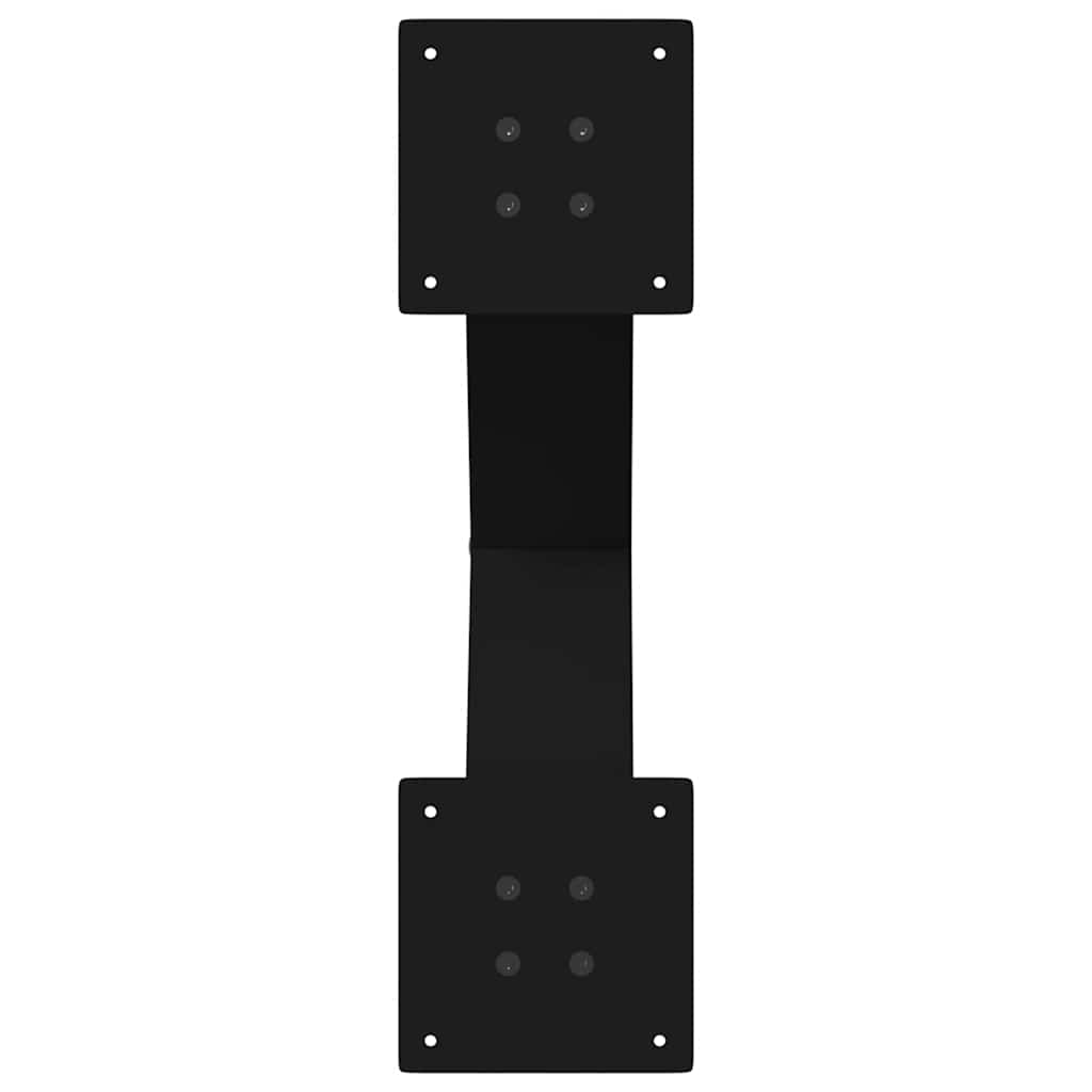 Spisebordben X-formet 2 stk svart 60 x (72-73) cm stål