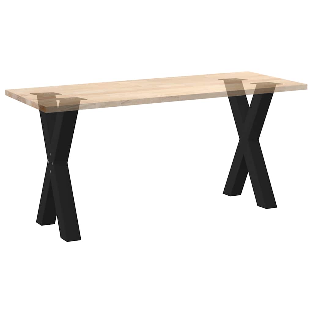 Spisebordben X-formet 2 stk svart 60 x (72-73) cm stål