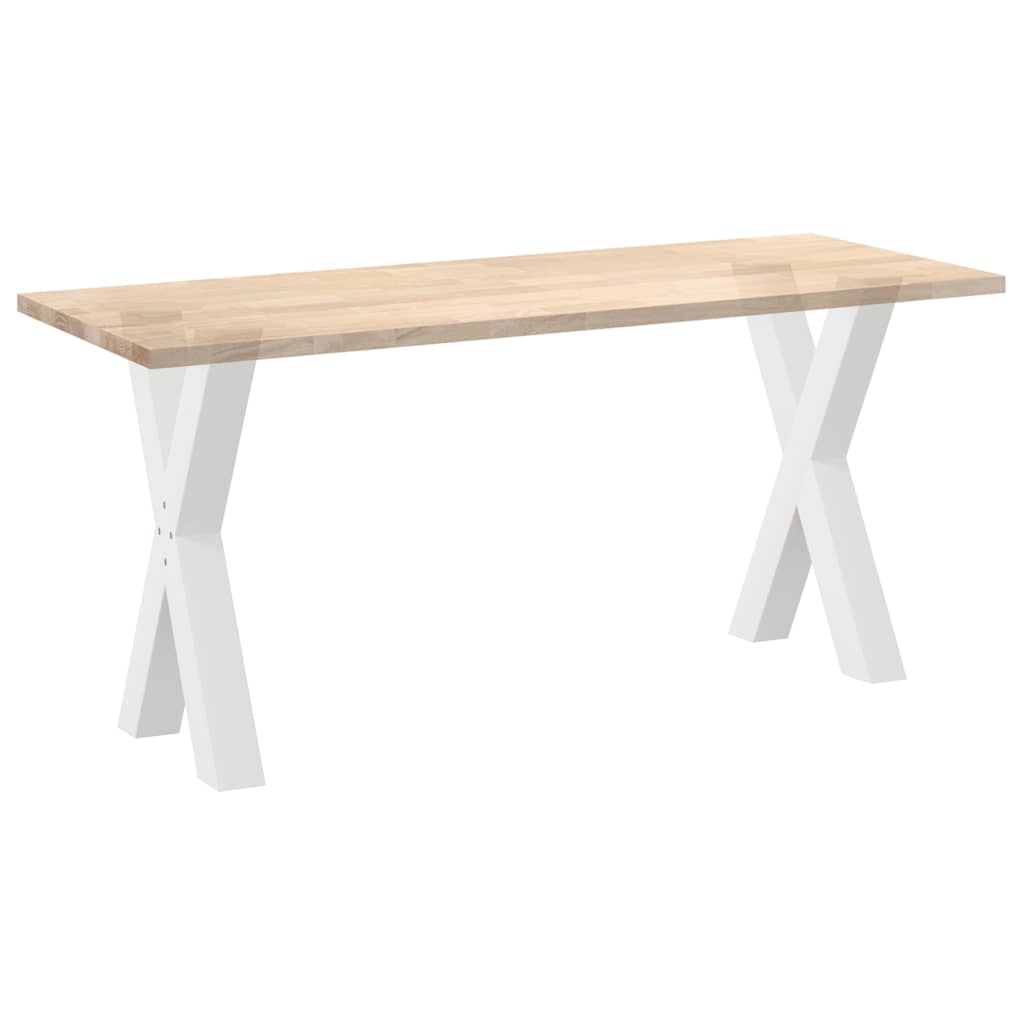 Spisebordben X-formet 2 stk hvit 60 x (72-73) cm stål