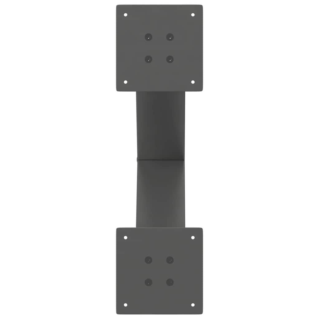 Spisebordben X-formet 2 stk antrasitt 60 x (72-73) cm stål