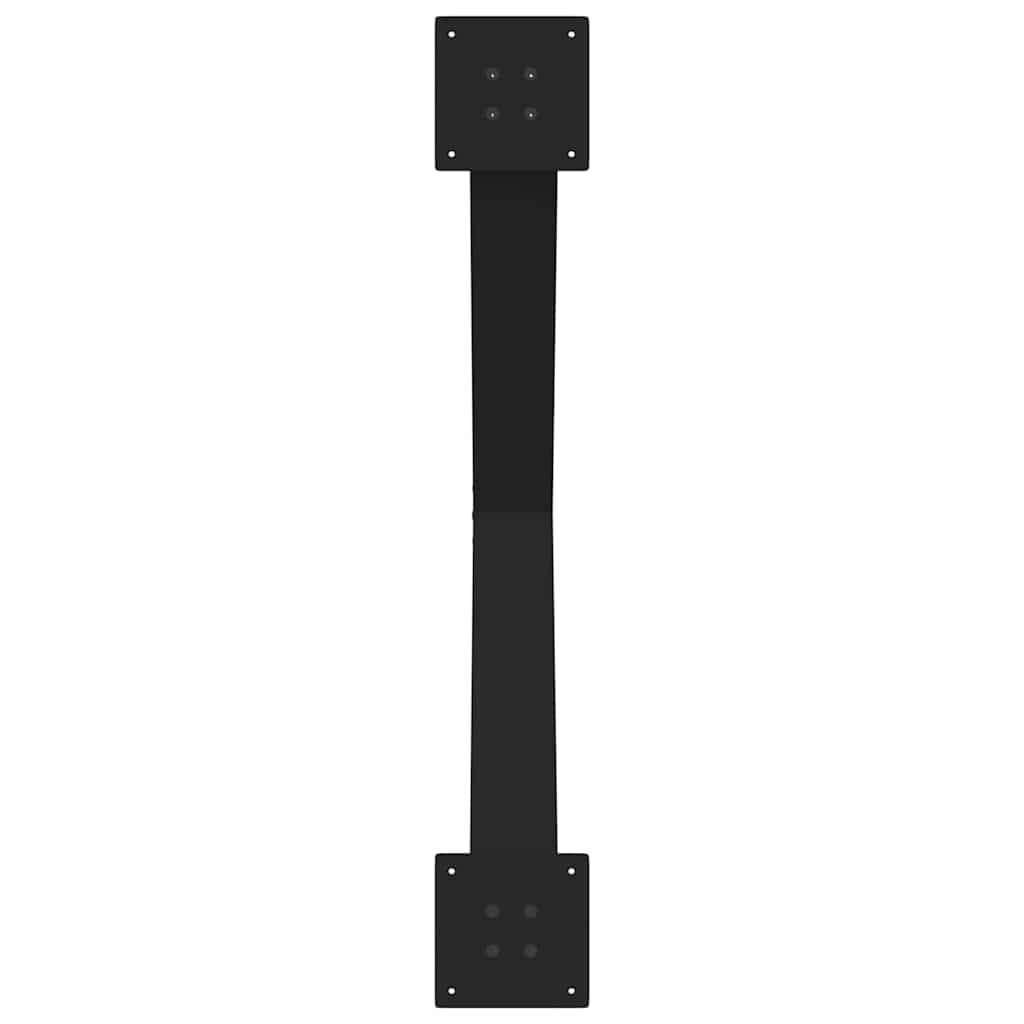 Spisebordben X-formet 2 stk svart 90 x (72-73) cm stål
