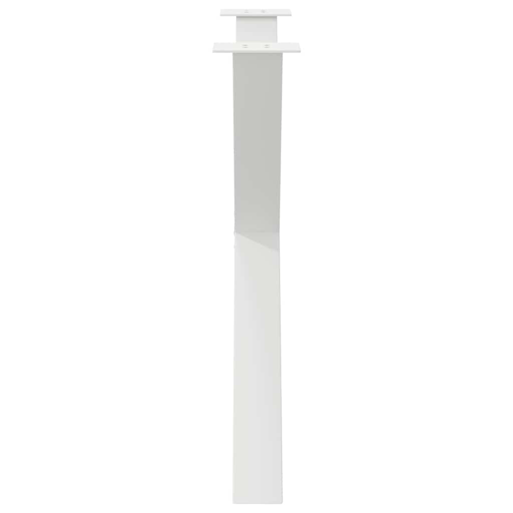 Spisebordben X-formet 2 stk hvit 90 x (72-73) cm stål