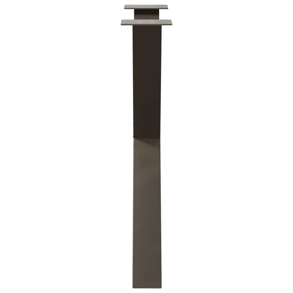 Spisebordben X-formet 3 stk naturstål 70 x (72-73) cm stål