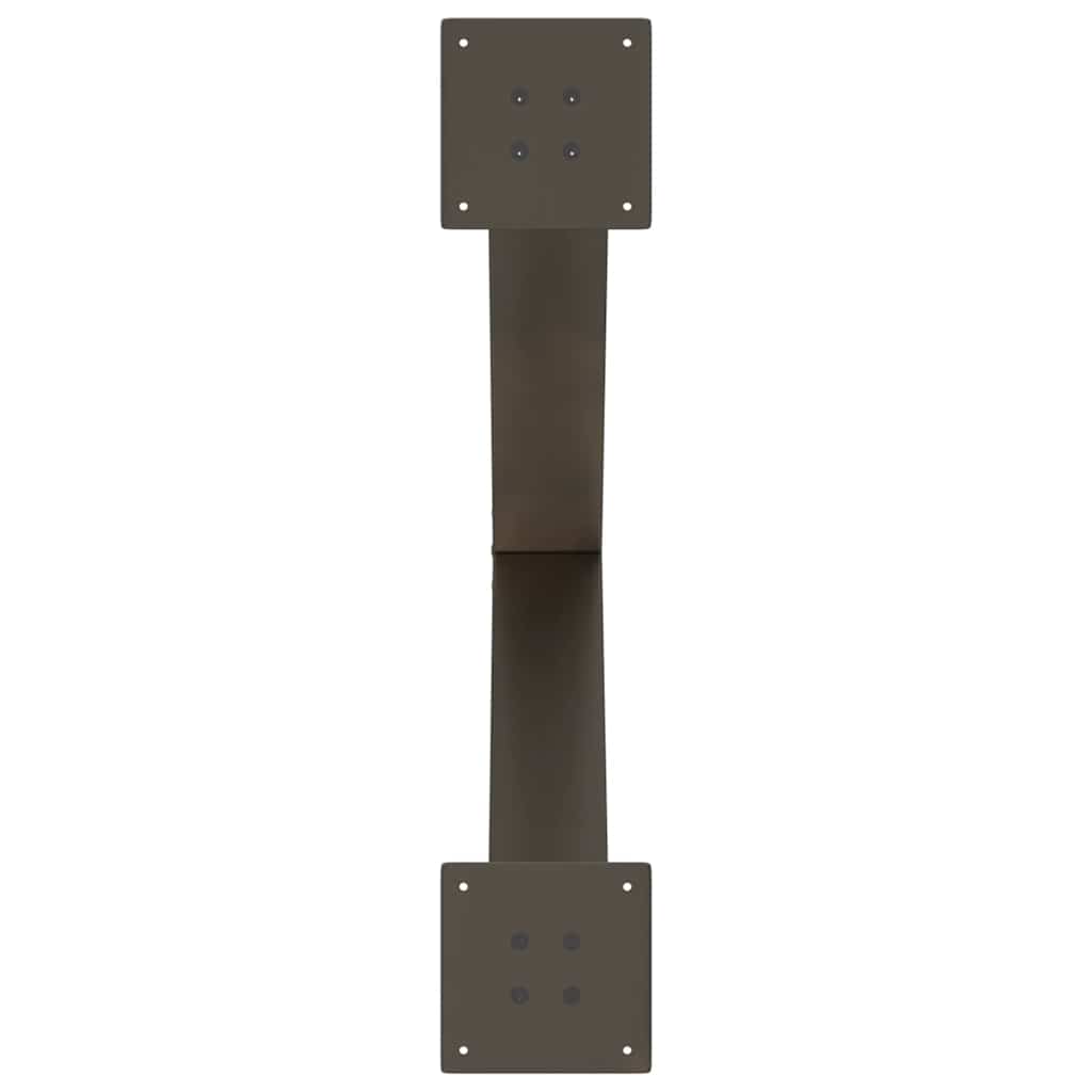Spisebordben X-formet 3 stk naturstål 80 x (72-73) cm stål